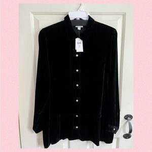 🌸J. Jill Velvet Peplum Blouse🌸